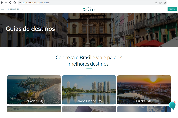 Hotéis Deville - novo site