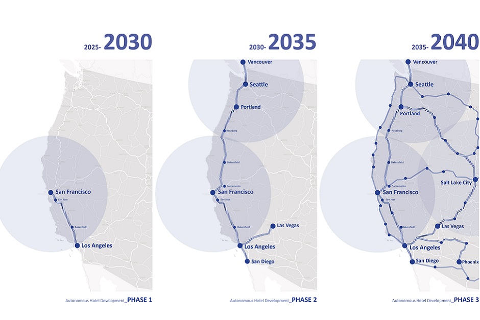 Transpitality - mapa de desenvolvimento EUA