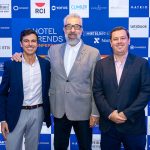 Pedro Cypriano (Noctua Advisory), Peter Kutuchian e Vinicius Medeiros (Hotelier News)